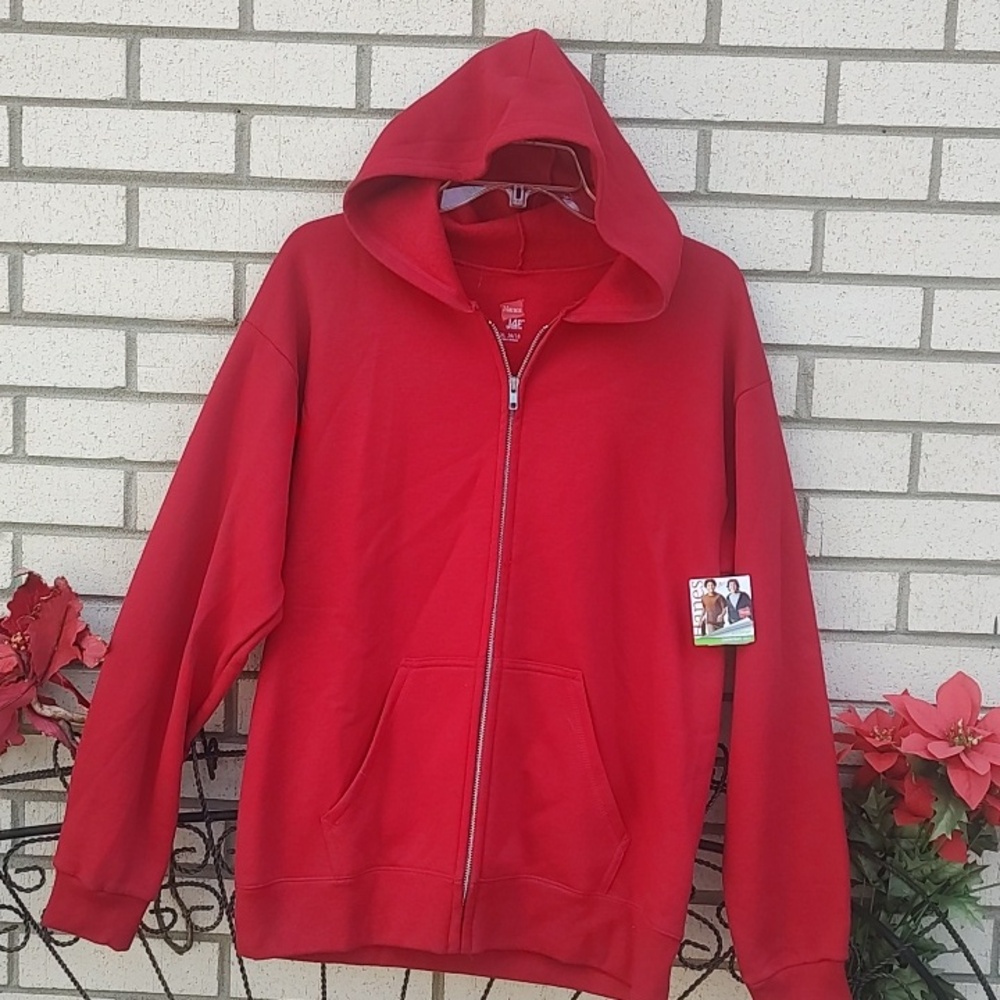 Youth Hanes Red, Hooded Jacket - - Picture 4 of 11